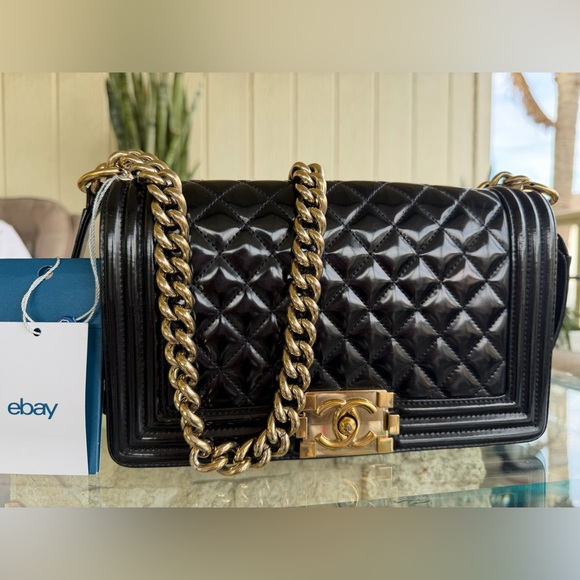 Chanel Le Boy In Gold Hardware With COA - Picture 7 of 11